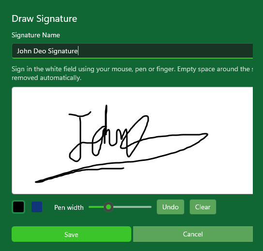 MySorty draw signature