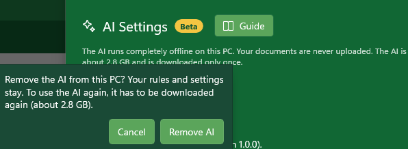 MySorty prompt: remove the AI from this PC